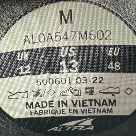 Altra Vanish Carbon Coral Black Lace Up Running Shoes ALOA547M602 Men's Size 13 - Picture 11 of 12